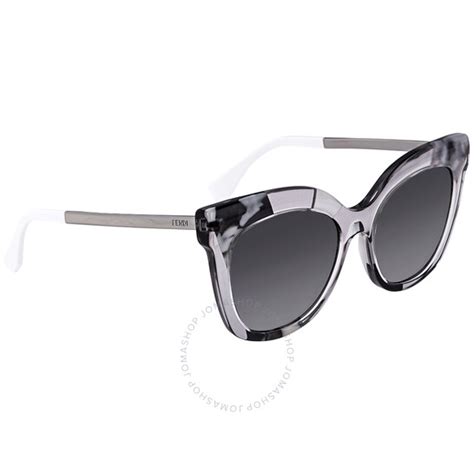 Fendi Jungle Dark Grey Gradient Cat Eye Ladies Sunglasses FF 